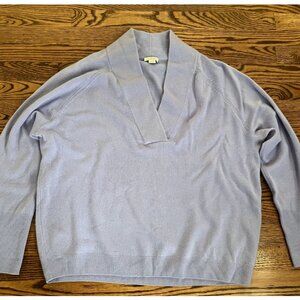 Sundance 100% Cashmere Periwinkle Purple V-Neck Zadie Cashmere Sweater Size L
